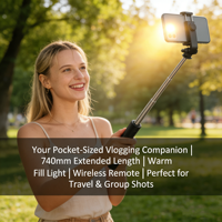 Perche à selfie universelle portable 1700 mm à longueur extensible, support intégré pour diffusion en direct, photographie professionnelle pour smartphones