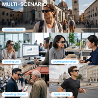 Lunettes intelligentes portables à traduction instantanée, sans fil, pour sports de plein air, avec application de traduction de texte et protection UV
