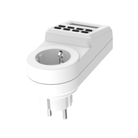 Mini Temporizador Electrónico Inteligente DE con Enchufe, Pantalla LCD, 16A, 230V, Enchufe Europeo, Material de Policarbonato, Control Automático para el Hogar