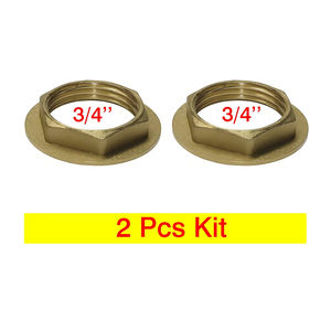 Accessori per Irrigazione da Giardino, Forniture per Irrigazione a Goccia, Flangia Esagonale in Ottone da 3/4'' e Tappo, Accessori per Riscaldamento dell'Acqua - Product Image 3