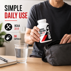 Capsules de BCAA à marque privée, pré-entraînement, protéines de qualité alimentaire, mélange EAA, électrolytes, créatine monohydrate, naturelles, faibles en glucides, 10-19g - Product Image 5
