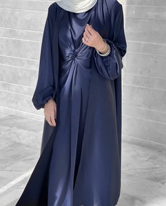 Zifeng OEM-Ropa islámica de bebé, moda turca, vestido liso de dos piezas Abaya - Product Image 5
