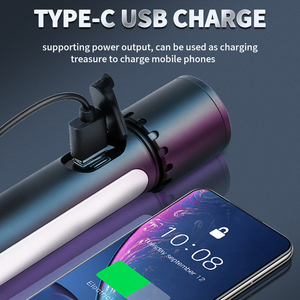 Siêu sáng <span class=keywords><strong>LED</strong></span> Đèn pin làm việc ánh sáng ngoài trời chiếu sáng khẩn cấp USB có thể sạc lại xách tay công suất cao đèn pin làm việc ánh sáng - Product Image 3