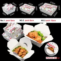 Vente en gros fabricant : Boîte à poulet frit jetable en papier, Sac à frites, Seau à poulet frit, Boîte à tarte aux œufs