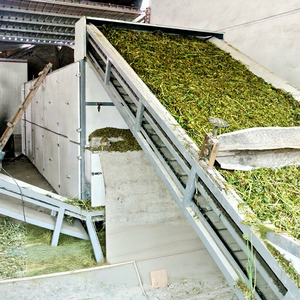 Machine de séchage industrielle à bande maillée pour herbes, avec contrôle automatique PLC, pour la transformation alimentaire et la déshydratation du chanvre - Product Image 1