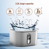 Fontaine à eau pour chats Pet Smart, alimentée par USB, en acier inoxydable, à circulation automatique, fonctionnement silencieux, grande capacité