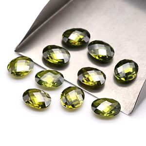 Grosir Pabrik kualitas tinggi 3*5mm ke 8*10mm bentuk Oval papan pemeriksa ganda potong batu CZ warna-warni potongan kotak zirkonia kubik - Product Image 4