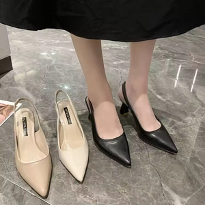 Elegant Formal Slip-On Commuting <b>Light</b> Weight Breathable Anti-Slippery <b>Pointed</b> High Heeled Women's Fashion Stilettos Pumps - Product Image 4
