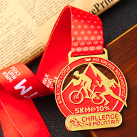 Médaille d'or de course cycliste 3D en métal sur mesure, grande taille, incroyable, vente chaude