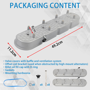 <strong>LS</strong> Cast Aluminum Tall Valve Covers W/Coil <strong>Mounts</strong> for LS1/ LS2/ LS3/ LS6/ LS7 or Similar Soils with 72mm Bolt Spacing - Product Image 4