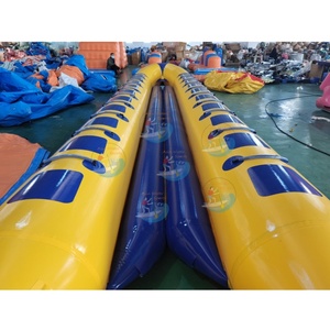 Bateau <span class=keywords><strong>banane</strong></span> <span class=keywords><strong>gonflable</strong></span> robuste pour 20 personnes - Tube tractable avec poignées renforcées pour adultes, enfants, bateau et <span class=keywords><strong>plage</strong></span> - Product Image 5