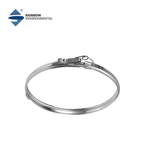 Accessoires et raccords pour cheminée en acier inoxydable - Support mural, collier anti-tempête et bande de verrouillage pour système de cheminée de poêle à bois