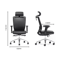 Chaise de bureau classique de luxe, réglable, extensible, imperméable, inclinable, moderne, pivotante, en cuir