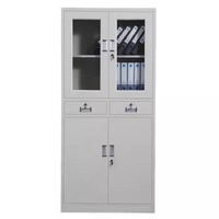 Armoire de classement en acier pour bureau, meuble de rangement métallique de taille standard, équipement modulaire
