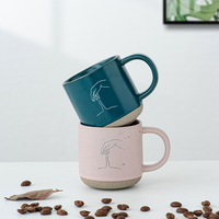 Tasses à café en céramique personnalisées avec logo gravé au laser, 155 ml, en grès, porcelaine, mug en céramique