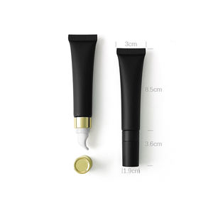 Toptan 15g 20g mat siyah kozmetik plastik tüp boş sıkılabilir tüp özel göz kremi dudak parlatıcısı tüp - Product Image 3