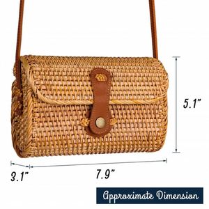 Borsa tote in carta tailandese, in rafia marocchina, per stoccaggio, borse a tracolla originali, borse con fiocco, borsetta con cappello, cesto naturale per Pedro Woven Buri - Product Image 5