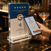 Carte NFC personnalisée XYT pour avis Google, puce NTAG213, RFID 13,56 MHz, carte PVC programmable avec code QR pour les réseaux sociaux et les entreprises