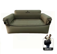 Canapé gonflable d'extérieur moderne et portable pour 2 personnes, pliable, imperméable, en tissu Oxford 900D avec chambre à air en PVC