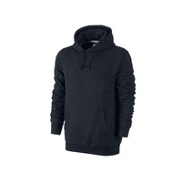Sudadera con Capucha Personalizada OEM, 100% Algodón, Felpa Gruesa, Sudadera con Capucha Negra Extra Grande para Hombre con Logotipo Personalizado