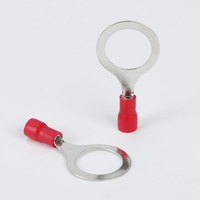 Borne de sertissage électrique isolée en PVC, plaquée étain, en laiton, pour câble automobile, industriel, RV1.25-12