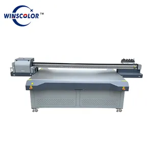 2.5 Meter Breedte Flatbed Industriële Inkjet Printers Hout Marmer Pvc Board Printing Uv Printer