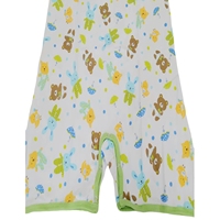 Combinaison Teddy en coton pour adulte avec jambes courtes, barboteuse ABDL pour homme à manches courtes et boutons-pression à l'entrejambe
