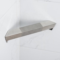 Repose-pieds de douche d'angle en acier inoxydable pour le rasage des jambes, barre antidérapante moletée pour salle de bain
