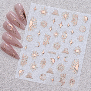 Autocollants pour ongles en argent style <span class=keywords><strong>French</strong></span> Tip, 5D en relief, motifs d'amour, avec adhésif, pour la décoration des ongles DIY, vente en gros - Product Image 5