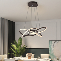 Plafonnier Led suspendu composé d'anneaux métalliques, design moderne, éclairage d'intérieur, luminaire décoratif de plafond, nouveau modèle Kava