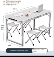 Table pliante en alliage d'aluminium sur mesure pour la vente en gros, mobilier d'extérieur, stand de marché nocturne, table portable moderne et minimaliste