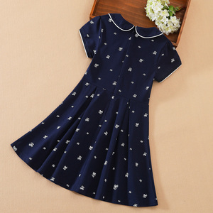 Robe chemise pour bébé fille E2WOO, robe d'été pour fille 2021, Vestidos, robes en coton pour petites filles, robes d'été à manches courtes, de 6 à 14 ans - Product Image 5