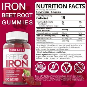 Eisen-Gummibärchen mit Multivitamin für Kinder, hilft bei Anämie, steigert das Hämoglobin, verbessert die Gesundheit - Product Image 2