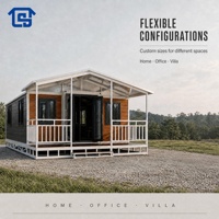 Maison préfabriquée en acier à deux étages avec cuisine, salon, chambre et entrée pour l'hébergement familial, résistante au feu et à l'eau