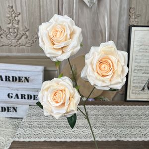 Fleur artificielle couleur champagne pour la décoration de la maison et des mariages, bouquet de fleurs artificielles, arrangement floral - Product Image 6