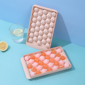 Molde redondo para Hacer bolas de hielo, bandeja de cubitos de hielo con tapa, fabricante de bolas de hielo, congelador, 2023 - Product Image 5