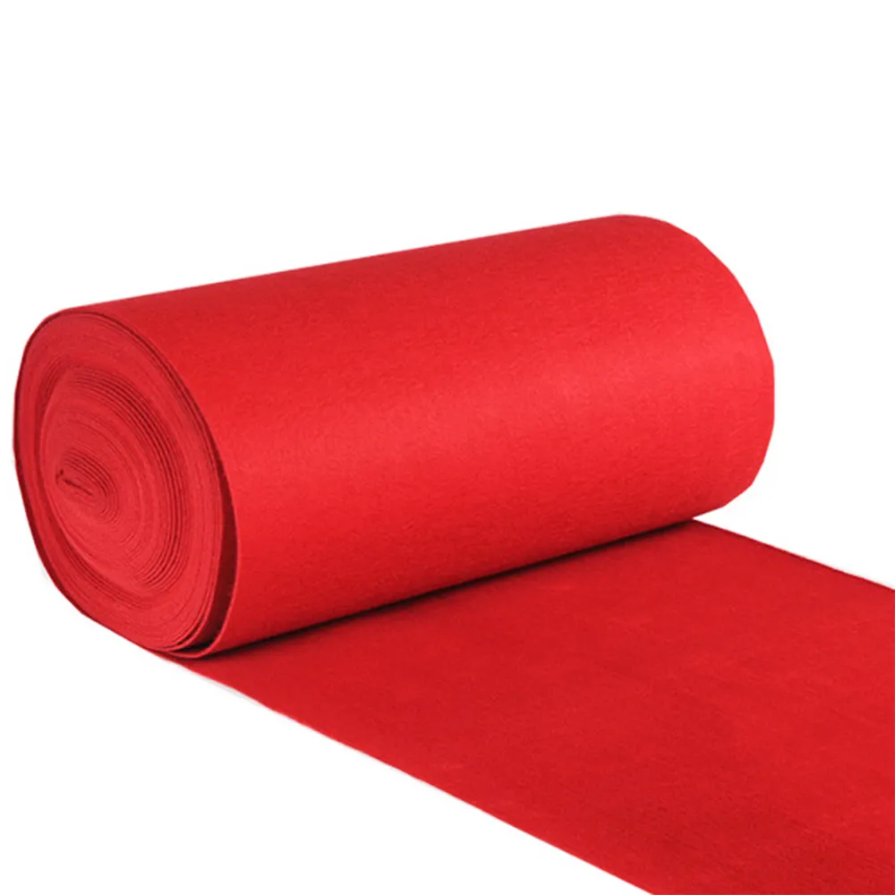 Event Stage Floor White Red Wedding Walkway Aisle Runner Carpet Roll For Event Wedding