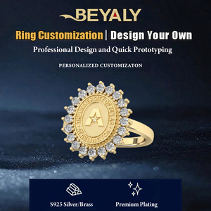 Châu Âu Và Mỹ Phong Cách Rắn 18K Mạ Vàng Lớp Nhẫn Tốt Nghiệp - Product Image 5