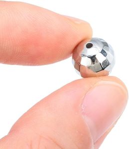 SOJI Vente en gros de perles rondes argentées effet <span class=keywords><strong>boule</strong></span> <span class=keywords><strong>disco</strong></span>, réfléchissantes et <span class=keywords><strong>à</strong></span> facettes, pour la fabrication de bijoux et bracelets, en plastique Lucite - Product Image 5