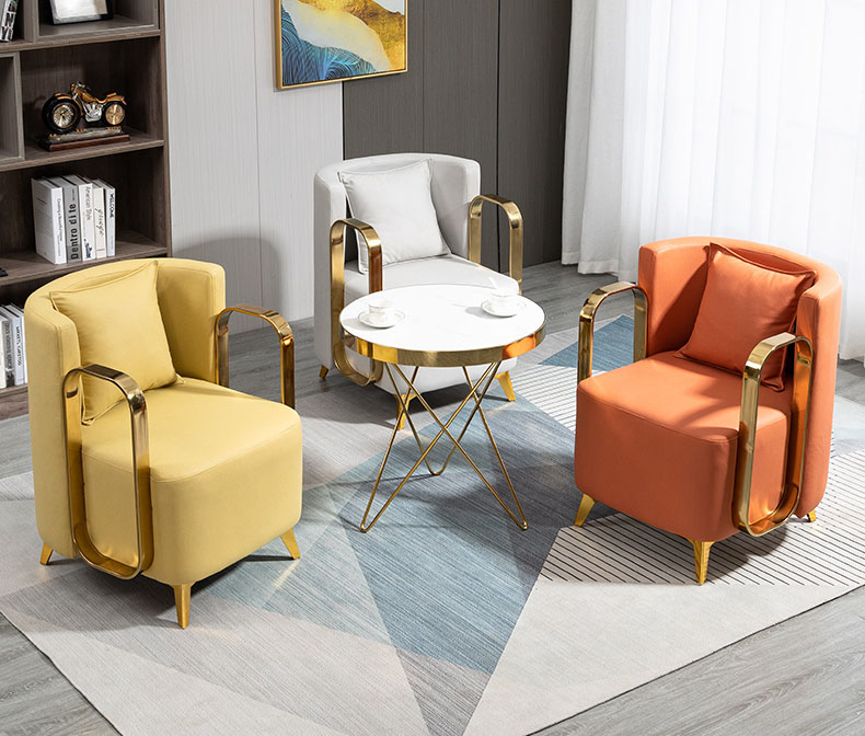 Одноместный стул для балкона, гостиной, легкое Роскошное дизайнерское одноместное кресло из ткани в скандинавском стиле для дома