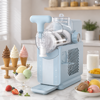 Machine à boissons glacées multifonctionnelle, machine à glace pilée, machine à cornets de glace, machine à crème glacée avec 5 modes de fonctionnement pour restaurant, boutique de desserts