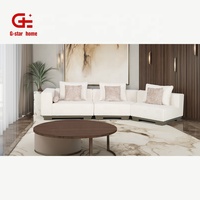 Sofá seccional modular de tres plazas Chesterfield de lujo moderno, juego de sofá de esquina de tela de alta calidad para sala de estar, apartamento, Hotel