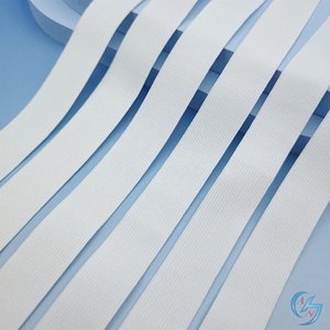 Vente en gros de bandes élastiques en spandex tricotées ultra-minces en noir et blanc tailles <span class=keywords><strong>15</strong></span>-50mm pour textiles de maison, vêtements, sangles techniques tissées - Product Image 4