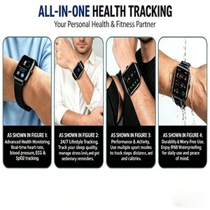 Reloj Inteligente con Bomba de Aire, Monitor de Salud, ECG, Frecuencia Cardíaca, Rastreador de Actividad Física, Proveedor de Relojes Inteligentes de Marca Privada OEM - Product Image 3