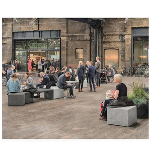 New Arrival Outdoor Modern <strong>Garden</strong> <strong>Bench</strong> Square <strong>Concrete</strong> Cement Street Seat Wood Stable Square Exterior <strong>Concrete</strong> Sitting <strong>Bench</strong> - Product Image 6