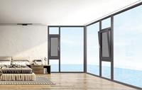 Ventana de Proyecto de Casa de Villa personalizada, ventana aislada de rotura de puente térmico, ventanas de apertura exterior/interior con marco de aluminio insonorizado