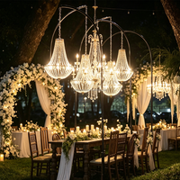 Luminaires suspendus de luxe pour événements festifs, hôtels, décorations de salles de mariage, lustres en cristal pour la décoration de mariage