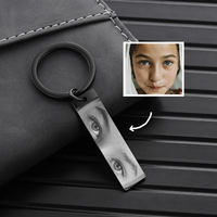 Porte-clés personnalisé « Eye I Love You » - Photo de l'œil gravée, rappel de conduite sécurisée, cadeau doux pour les couples et cadeaux promotionnels de vacances