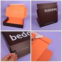 Caja de Cartón Grande Personalizada para Ropa de Cama, Color Marrón, Autosellable, con Tira de Apertura Fácil
