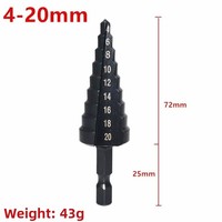 Jeu de forets étagés Pagoda - Haute dureté, perçage sans effort, finition noircie, queue droite, personnalisable, diamètre 0,65 mm
